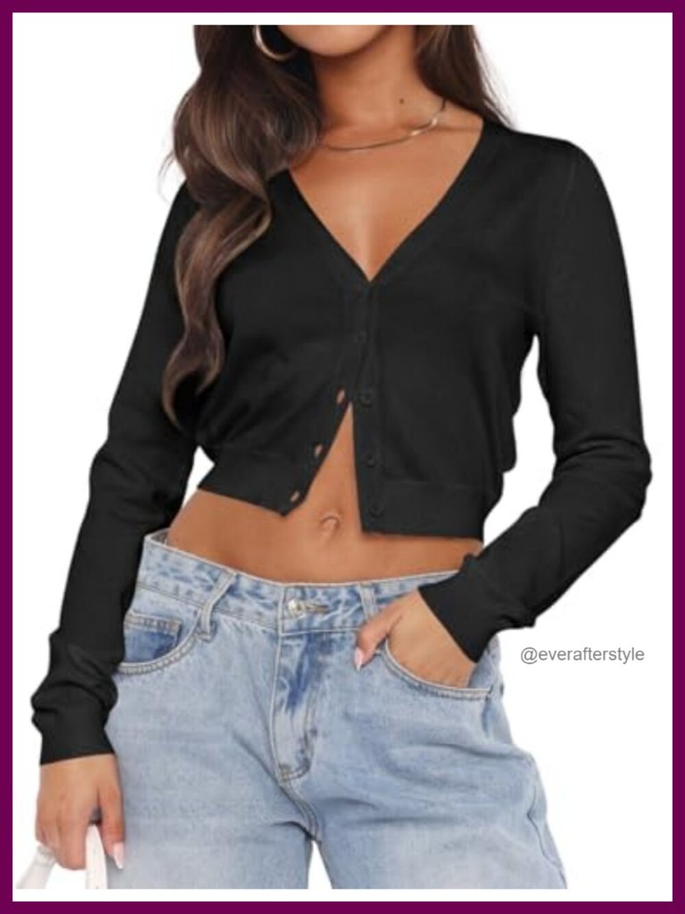 Long Sleeve Open Front Cropped Cardigan Knit Lightweight Fall